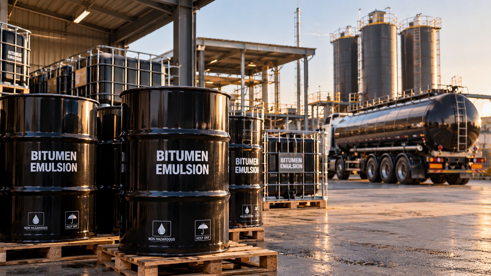 Bitumen emulsion drums